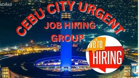 Urgent! Jobs in Cebu City .